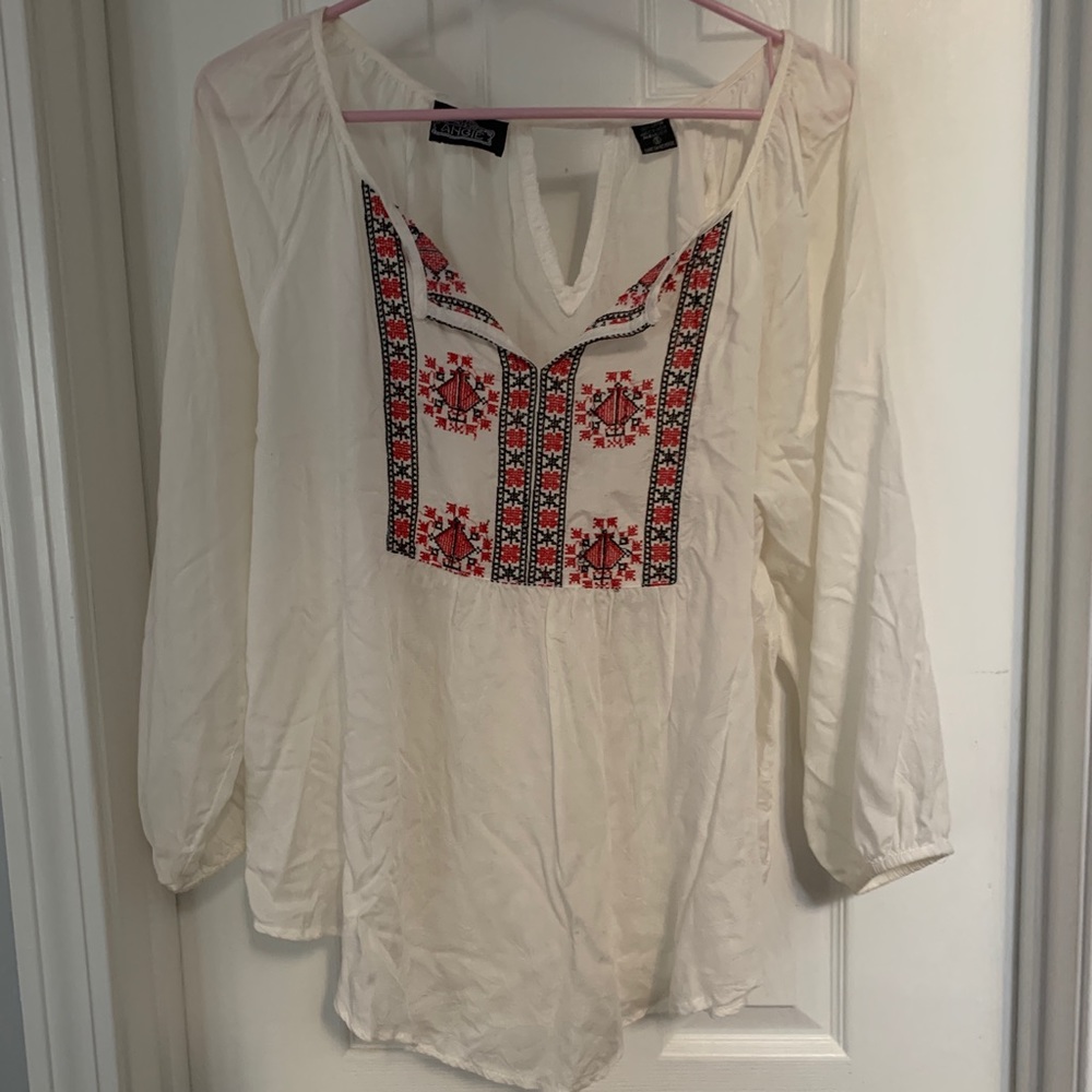 Fun breezy peasant top